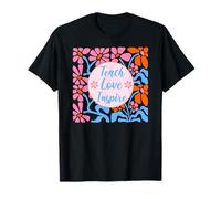 Ropa para enseñar, amar, inspirar para mujeres, profesores, educadoras Camiseta