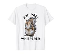Ropa para entusiastas de los Animales de Squirrel Whisperer Nature Lover Camiseta gráfica económica, Hombre, Blanco, S