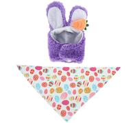 Ropa para Estatuas De Animales,Sombrero De Pascua Y Bufanda Conjunto Alegre - Ropa De Pato Porche Sombrero De Conejo Primavera - para Exposición Evento Césped Jardín Aire Libre Y Granja