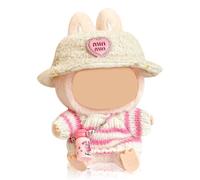 Ropa para felpa de 17 cm, ropa para Navidad, Navidad, Cloak, bonito detalle de peluche, ropa solo para muñecas de 17/15 cm de pie o sentado (G)