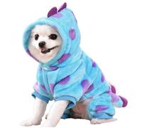 Ropa para Gatos Trajes Divertidos para Perros de Dinosaurio con Sombrero Ropa cálida de Felpa para Mascotas para Cachorros pequeños y Gatitos Que pesan Entre 10 y 14 kg Suministros para Mascotas..