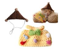 Ropa para hámsters - Conjunto de punto con sombrero destinados a animales domésticos - Ropa térmica para animales, para hurón, chinchilla, erizo y hámster