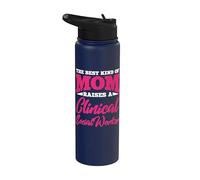 Ropa para mamá trabajadora social clínica, diseño divertido y lindo para mamás Stainless Steel Insulated Water Bottle