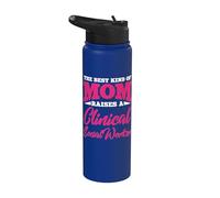 Ropa para mamá trabajadora social clínica, diseño divertido y lindo para mamás Stainless Steel Insulated Water Bottle