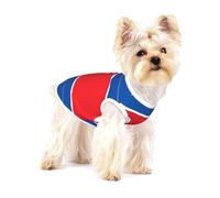 Ropa para mascotas con estampado de bandera de Corea del Norte para perros y gatos pequeños, pijama de algodón suave para perros, traje de gato, para chihuahuas, ropa de perro salchicha, ropa de