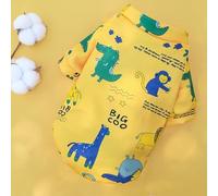 Ropa para mascotas con estampado de dibujos animados, sudadera con capucha con forro polar y dos patas para perros y gatos