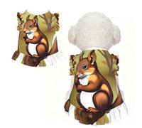 Ropa para mascotas de ardilla que come nueces, para perros pequeños, bonito traje de verano para cachorros, ropa suave y transpirable para mascotas para gatos
