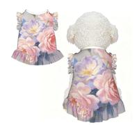 Ropa para mascotas de color pastel Art L para perros pequeños, bonito atuendo de verano para cachorros, ropa suave y transpirable para mascotas para gatos