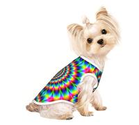 Ropa para mascotas de impacto visual de color, camiseta personalizada para mascotas con impresión de impacto visual a color para perros y gatos pequeños, medianos y grandes