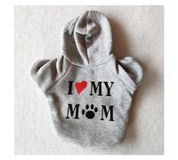 Ropa para mascotas, disfraz de bulldog francés, cachorro, sudadera con capucha para mascotas, chihuahua, pug, mascotas, ropa adecuada para perros pequeños y medianos (mamá gris, S)