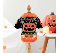 Ropa para mascotas para perros y gatos, suéter de calabaza de Halloween, fabricante de ventas directas al por mayor (suéter de Halloween de calabaza, talla XS)