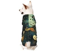 Ropa para mascotas Raindrops Outside The Window para perros, suéter suave y cálido con capucha, adecuado para perros y gatos pequeños y medianos, color negro