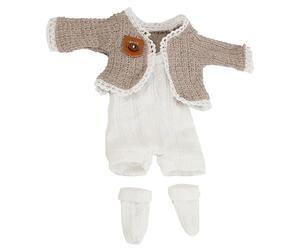 Ropa para muñecas bebé Reborn ropa para muñecas de 12x4 inch 1 juego de ropa decorativa para muñecas DIY cinta de sujeción de simulación de invierno y otoño muñeca Reborn durmiendo color caqui
