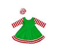 Ropa para muñecas con tema navideño Falda verde navideña creativa Accesorio de ropa para muñecas de 18 pulgadas Ropa para niños Juguetes Muñeca Vestido de Navidad Traje 1 Juego Ropa para muñecas Acces