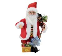 Ropa para muñecas de 43 cm, para niños, Papá Noel, muñecos cantan canciones inglesas, juguetes infantiles de Papá Noel y bonitos cochecitos de muñecas de madera (rojo, 33 x 15 x 12,5 cm)
