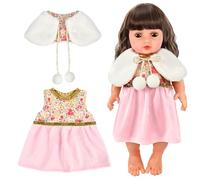 Ropa para Muñecas, Ropa de Muñecas para New Born Baby Doll, Conjunto de Ropa de Muñeca Reborn con Material Elástico, Ropa para Muñecos Bebé con Abrigo, Accesorios para Muñecas de 35-45 cm