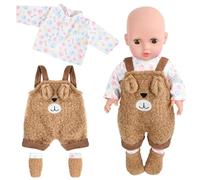 Ropa para Muñecas, Ropa para Muñecas Bebés 35-45 cm, Ropa Bebe Reborn, Accesorios para Muñecas, Ropa de Muñecas para New Born Baby Doll, con Mono Calcetines Top