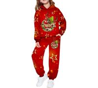 Ropa para niños, ropa de fiesta de familia, fiesta de vacaciones, parte superior e inferior cómodas, color rojo, 8 - 10 años