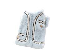 Ropa para perro, otoño e invierno, grueso, gato, princesa, suéter de algodón, abrigo de Pomerania, Schnauzer, disfraz de cachorro Yorkshire Pugs (azul, M)