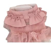 Ropa para perro, primavera, verano, chaleco delgado, falda, correa para el pecho, cuerda de tracción, mascota, gato, osito, collar de perro pequeño, accesorios para cachorros (XS, rosa)
