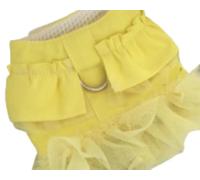 Ropa para perro, primavera, verano, chaleco fino, falda, correa para el pecho, cuerda de tracción, mascota, gato, osito, collar de perro pequeño, accesorios para cachorros (XXL, amarillo)