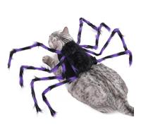 Ropa para perros arañas, trajes de araña para perros - Traje de araña gigante de piel para perros y gatos | Traje de Halloween ajustable para perros y gatos accesorios para vestir