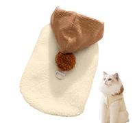 Ropa para perros Boy - Cute Sleeveless Fleece Pet Coat with Hood Pom Poms