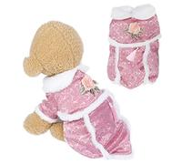 Ropa para Perros de Algodón Invierno, Abrigo para Cachorros Pequeños, Estilo Chino Tang Suit en Varios Tamaños - Abrigo Cálido y Suave, Diseño con Botones, Ideal para Mascotas (Metro)