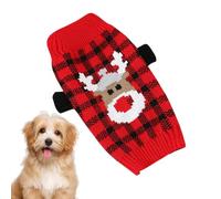 Ropa para perros de Navidad, suéter para perros de Navidad - Suéter navideño suave para perros Camisas cálidas para perros | para mascotas transpirable de tejido de punto con pupa