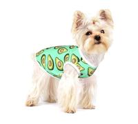 Ropa para perros pequeños con estampado de aguacate y frutas tropicales frescas, chaleco para mascotas, camiseta sin mangas de algodón suave transpirable para cachorros y gatos