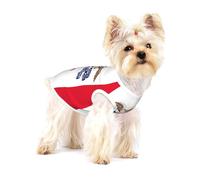 Ropa para perros pequeños con estampado de la bandera del estado de Iowa, camiseta sin mangas de algodón suave transpirable para cachorros y gatos