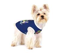 Ropa para perros pequeños con estampado de la bandera del estado de Maine, chaleco para mascotas, camiseta sin mangas de algodón suave transpirable para cachorros y gatos