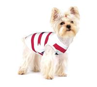 Ropa para perros pequeños con estampado de la bandera del estado de Ohio, chaleco para mascotas, camiseta sin mangas de algodón suave transpirable para cachorros y gatos