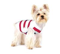 Ropa para perros pequeños con estampado de la bandera del estado de Ohio, chaleco para mascotas, camiseta sin mangas de algodón suave transpirable para cachorros y gatos