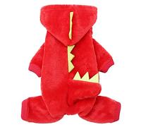 Ropa para perros pequeños, disfraz de dinosaurio para Halloween, ropa para cachorros, ropa divertida para perro, ropa para niña, talla M (rojo, XS)