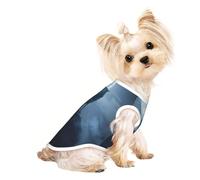 Ropa para perros pequeños, lindas camisas para gatos y cachorros, estampado completo, suave y transpirable, el lobo en una noche de luna llena