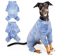 Ropa para Perros, Pijama para Perros Overall Suave Mono de Algodón Mascotas Abrigo Camisa de Perro Traje Ropa de Dormir para Perros Primavera Otoño(Azul, XL)