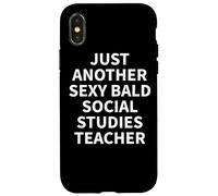 Ropa para Profesores de Estudios sociales | Diseño Divertido de Profesores calvos Carcasa para iPhone X/XS