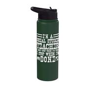 Ropa para profesores de estudios sociales, diseño divertido y lindo para profesores Stainless Steel Insulated Water Bottle