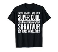 Ropa para sobrevivientes de trasplante de médula ósea - Diseño de sobrevivientes Camiseta gráfica económica, Hombre, Negro, XL