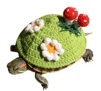 Ropa para Tortugas,Disfraz para Mascota Bonito con Correa Ajustable | Traje De Tortuga Tejido con Una Flor | para Invierno Clima Frío Exterior E Interior Paseo Y Fiesta Cosplay Aventuras