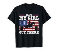 Ropa patriótica That's My Girl Out There Barrel Racing Camiseta