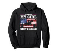 Ropa patriótica That's My Girl Out There Barrel Racing Sudadera con Capucha