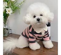 Ropa Perro Pequeño Adorable, Camisetas a Rayas para Perros, Suéter para Cachorros de Yorkshire Terrier, Caniche, Shih Tzu, Dachshund y Gatitos(Pink,X-Small)