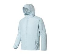Ropa Proteccion Solar Mujer Cortavientos de Verano for Hombre y Mujer, Chaqueta protección Solar for Senderismo, Escalada, Camping, Sombrero Oculto(Blue,S)
