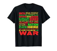 Ropa Rasta Etiopía Selassie I Roots Reggae - Camiseta Unisex Adulto S Negro Multicolor Manga de Doble Puntada Tema Reggae