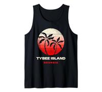 Ropa Retro de Tybee Island Georgia Sunset Camiseta sin Mangas