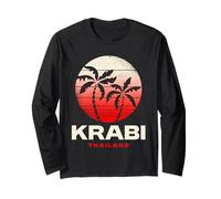 Ropa Retro del Atardecer de Krabi Tailandia Manga Larga