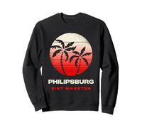 Ropa Retro para Puesta de Sol de Philipsburg Sint Maarten Sudadera