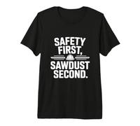 Ropa Safety First Sawdust Second Woodworking Humor Maker Camiseta Premium